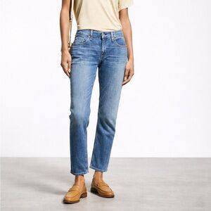 rag & bone Dre Jeans Low Rise Slim Boyfriend Blue Wash Size 24